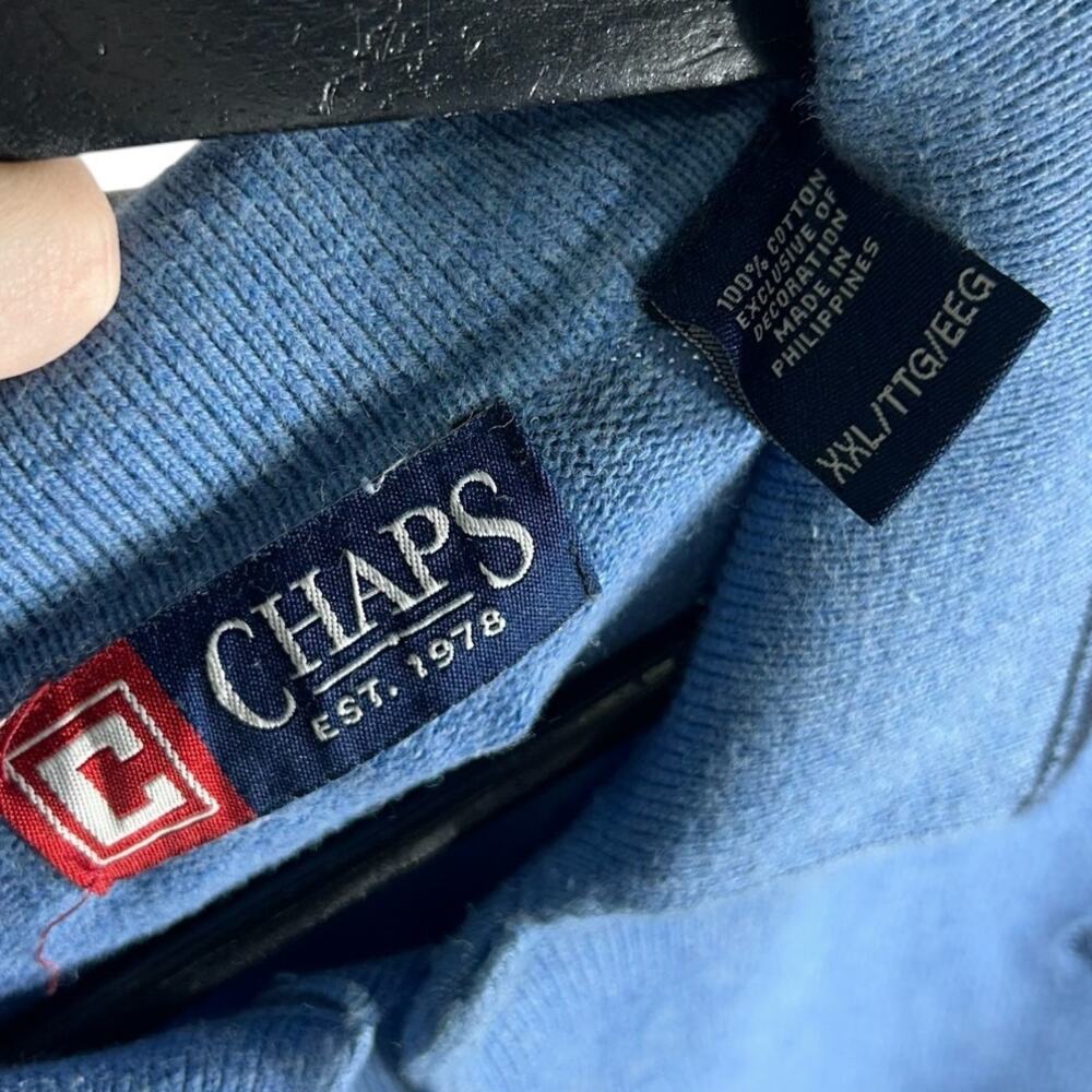 Chaps Mini Logo Collared Sweater - image 7